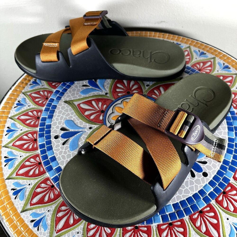 Chaco Chillos Slide Sandals Women's Sz 9 Dark Orange Adjustable Water Outdoors